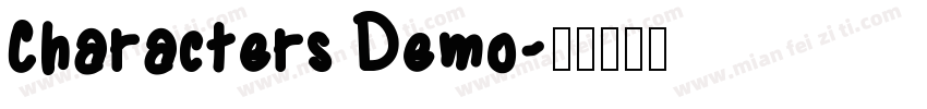 Characters Demo字体转换